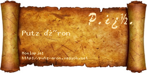 Putz Áron névjegykártya