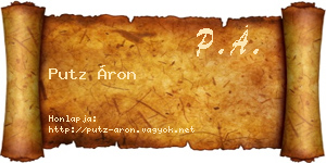 Putz Áron névjegykártya